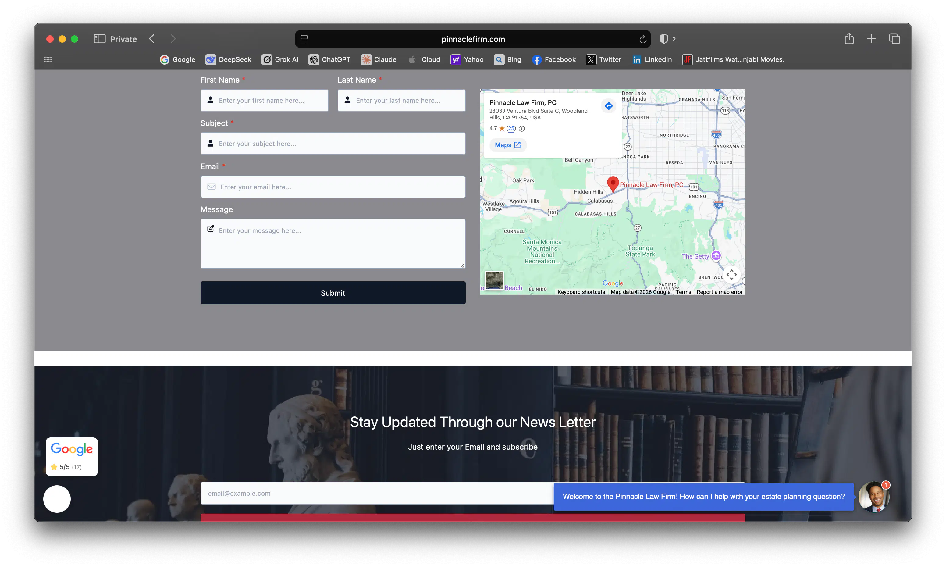 Pinnacle Law Firm Screenshot 2